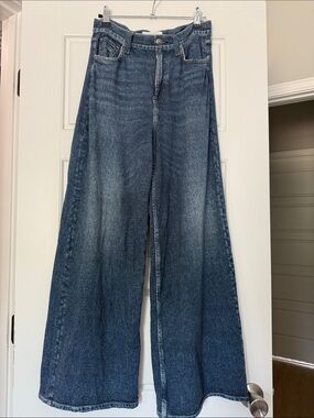 rag & bone Wide-Leg Sweatpant Jeans in Blue Wash
